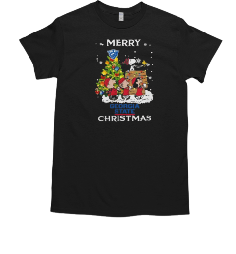 2024 Georgia State Panthers Snoopy And Friends Merry Christmas  Classic Men's T-shirt