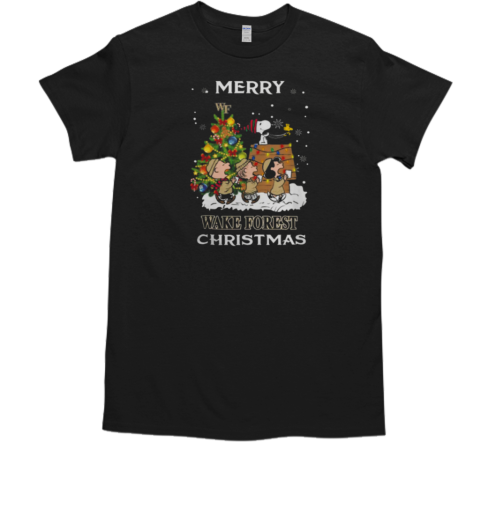 2024 Wake Forest Demon Deacons Snoopy And Friends Merry Christmas  Classic Men's T-shirt