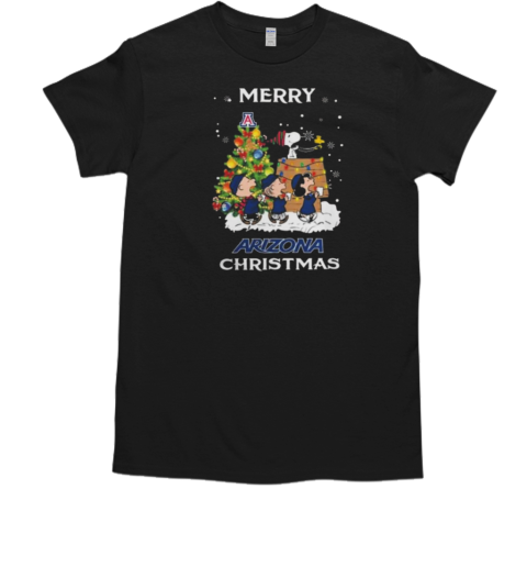 Arizona Wildcats X Snoopy And Friends Merry Christmas 2024  Classic Men's T-shirt