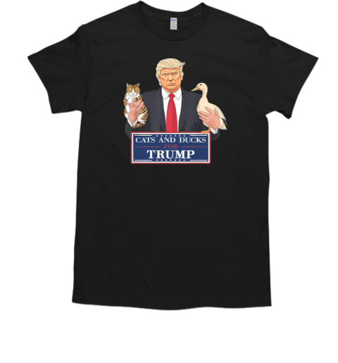 Cats And Ducks For Trump President 2024  Classic Men's T-shirt