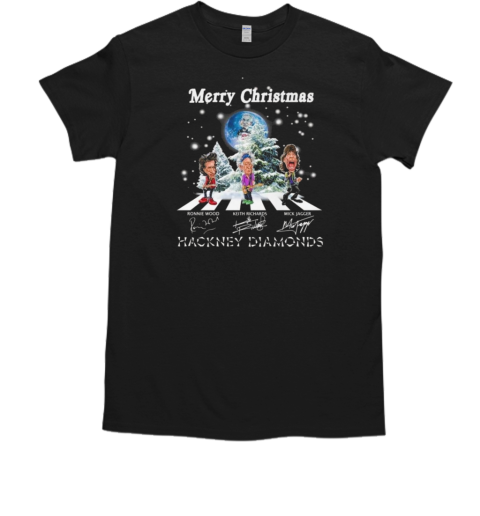 Hackney Diamonds Merry Christmas Walking Signatures 2024  Classic Men's T-shirt