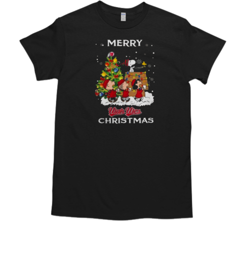 Utah Utes X Snoopy And Friends Merry Christmas 2024  Classic Men's T-shirt