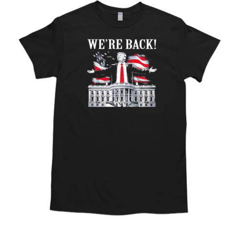 Adam Calhoun wearing Donald Trump we're back White House  Classic Men's T-shirt