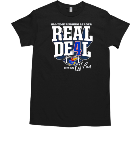 Devin Neal Kansas Jayhawks All Time Rushing Leader Real Deal  Classic Men's T-shirt