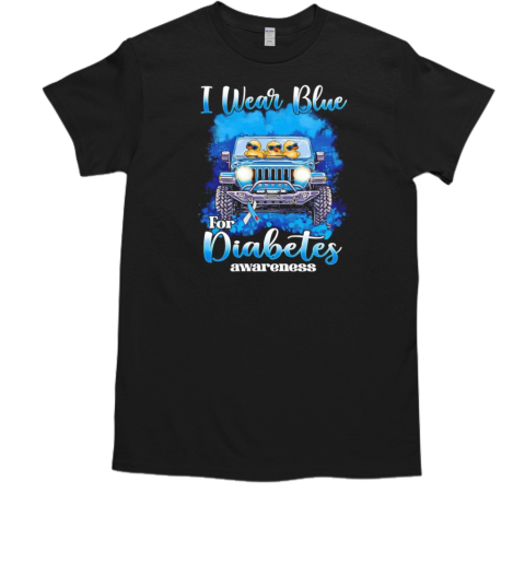 Duck driving car I wear blue for Diabetes Awareness  Classic Men's T-shirt