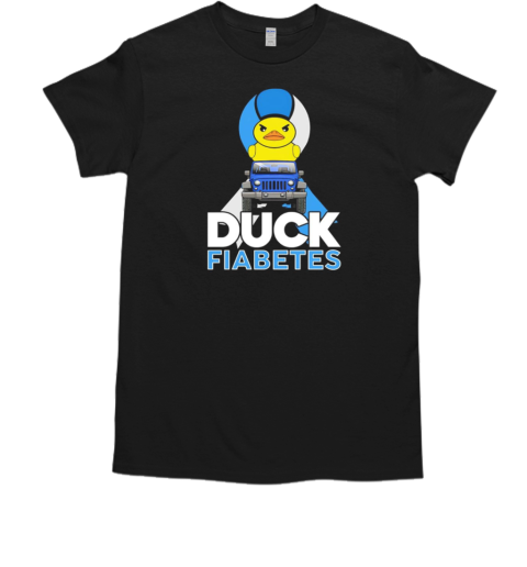 Duck Fiabetes Diabetes Awareness ribbon  Classic Men's T-shirt