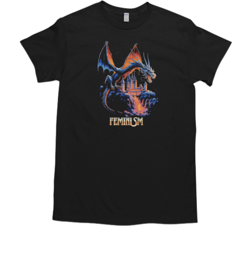 Feminism Dragon Dark  Classic Men's T-shirt