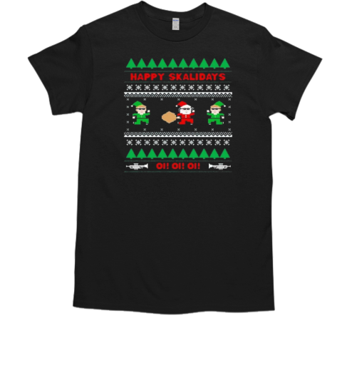 Happy Skalidays Elf Christmas  Classic Men's T-shirt