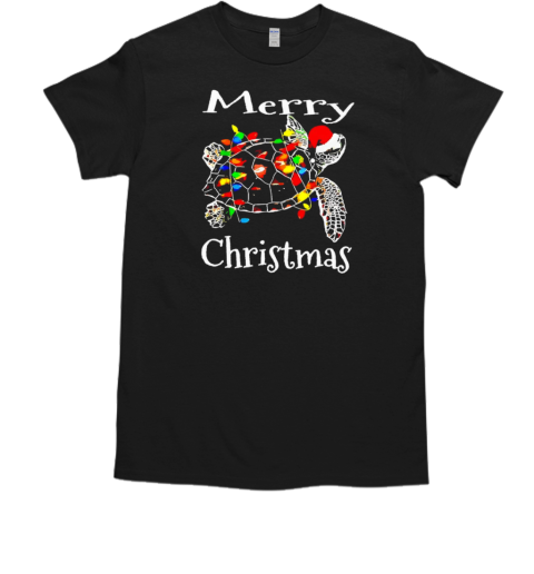 Merry Christmas Sea Turtle  Classic Men's T-shirt