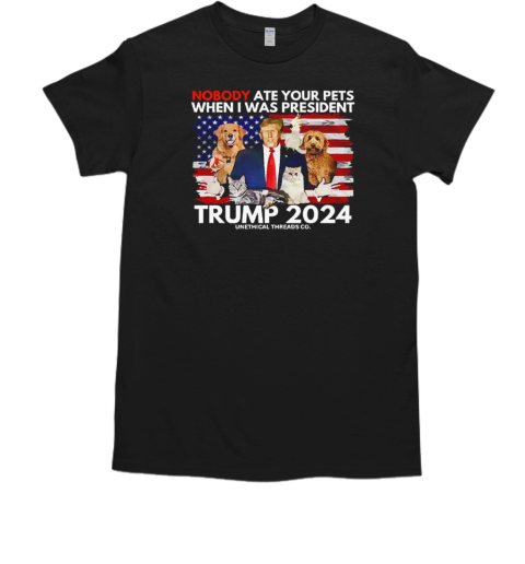 Nobody ate pets president Trump 2024  Classic Men's T-shirt