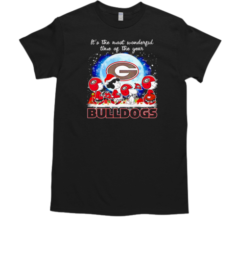 Snoopy let's go Bulldogs Christmas the most beautiful time of the year  Classic Men's T-shirt