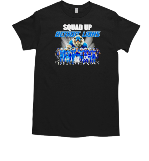 Squad up Detroit Lions all team signatures  Classic Men's T-shirt