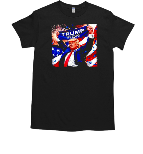 Trump Won Patriotic Celebration  Classic Men's T-shirt