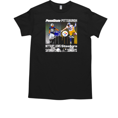 Cam Wallace Nittany Lions on Saturday TJ Watt Steelers on Sundays  Classic Men's T-shirt