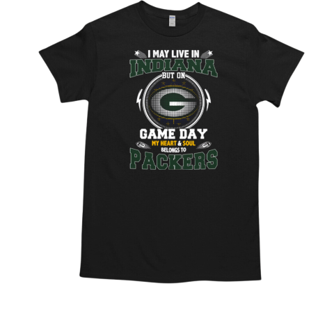 I May Live In Indiana But On Game Day My Heart  Classic Men's T-shirt