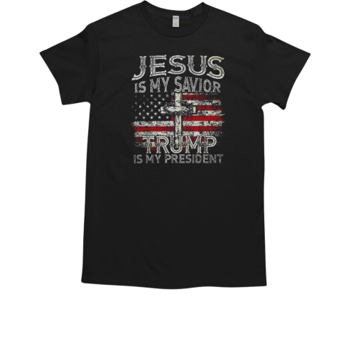 Jesus Is My Savior Trump Is My President 45 47  Classic Men's T-shirt