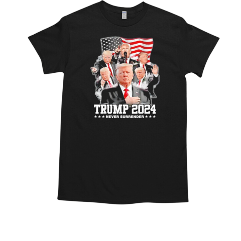 President Donald J Trump 2024 Never Surrender  Classic Men's T-shirt