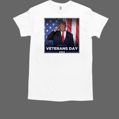 Real Donald Trump Happy Veterans Day 2024  Classic Men's T-shirt