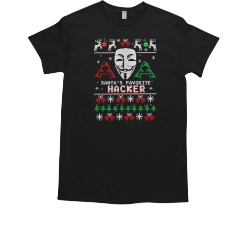 Santa's Favorite Hacker Ugly Christmas T-Shirt