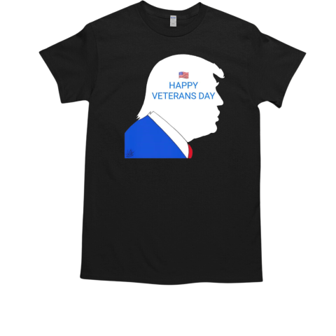 Trump silhouette Happy Veterans day  Classic Men's T-shirt