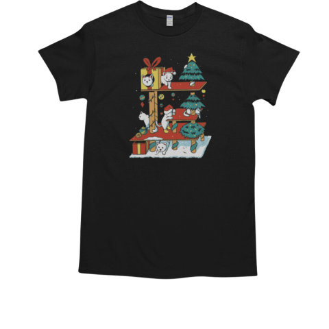 Christmas Cat House Funny Winter Xmas Mens  Classic Men's T-shirt