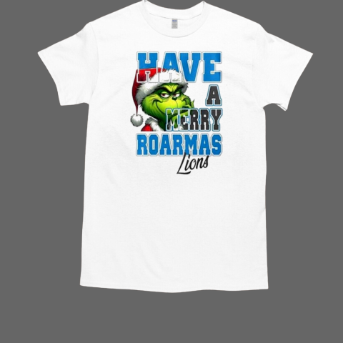 Detroit Lions Have A Merry Roarmas Lions Grinch Christmas 2024  Classic Men's T-shirt