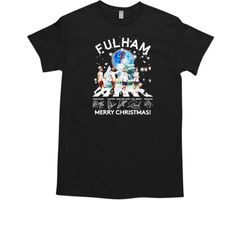 Fulham FC all team abbey road Merry Christmas signatures  Classic Men's T-shirt