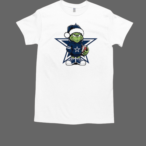 Grinch hug ball Dallas Cowboys Christmas  Classic Men's T-shirt