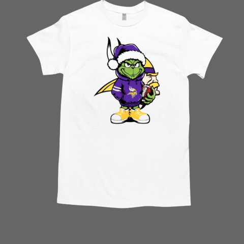 Grinch hug ball Minnesota Vikings Christmas  Classic Men's T-shirt