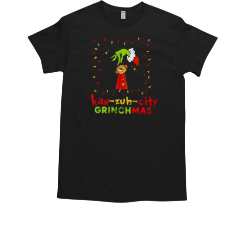 Kansas City Chiefs Christmas Touchdown Kanzuhcity Grinchmas  Classic Men's T-shirt