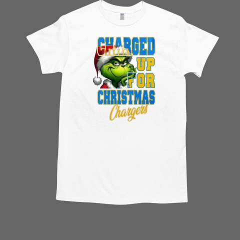 Los Angeles Chargers Charged Up For Christmas Chargers Grinch Christmas 2024  Classic Men's T-shirt