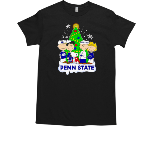 Penn State Nittany Lions Snoopy x friends fans Merry Christmas  Classic Men's T-shirt