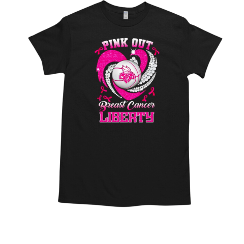 Pink out Breast Cancer New York Liberty's fans heart diamond  Classic Men's T-shirt