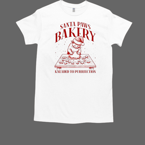 Santa paws bakery kneaded to purrfection Christmas  Classic Men's T-shirt