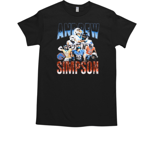 Andrew Simpson Boise State Broncos 90s Throwback Graphic  Classic Men's T-shirt