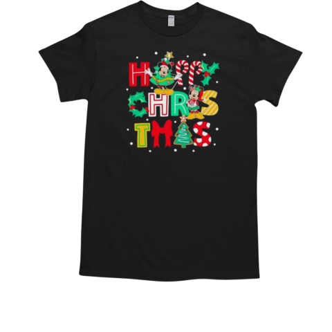 Disney Mickey And Minnie Happy Christmas  Classic Men's T-shirt