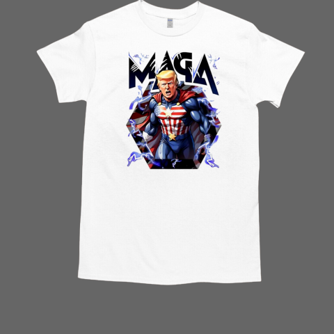 Donald Trump Captain MAGA superhero  Classic Men's T-shirt