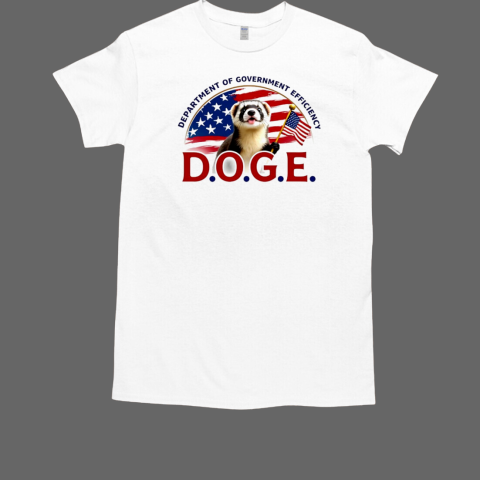 Ferret Doge Department of Government Efficiency T-Shirt