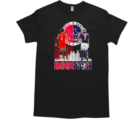 Houston Rockets Jalen Green x Houston Texans Kings CJ Stroud skyline  Classic Men's T-shirt