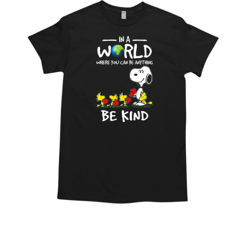 Snoopy In A World Where You Can Be Anything Be Kind  Classic Men's T-shirt