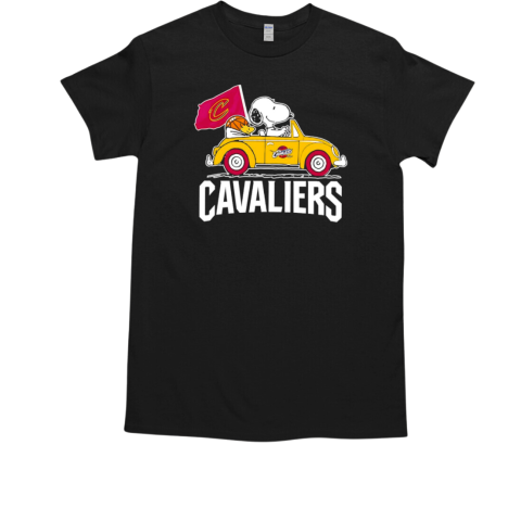 Snoopy x Woodstock driving car let's go Cleveland Cavaliers  Classic Men's T-shirt