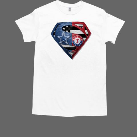 Dallas Cowboys And Texas Rangers Superman  Classic Men's T-shirt