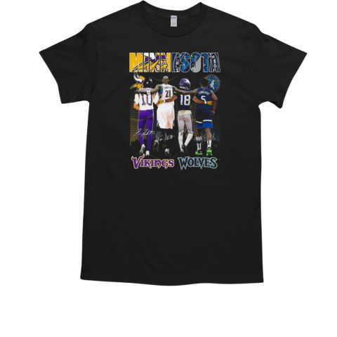 Minnesota Vikings x Minnesota Timberwolves Signatures 2024 T-Shirt