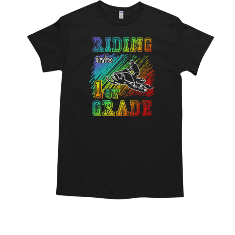 Snowmobile Riding Into 1st Grade T-Shirt