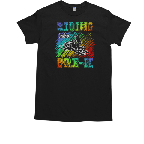 Snowmobile Riding Into Pre K T-Shirt