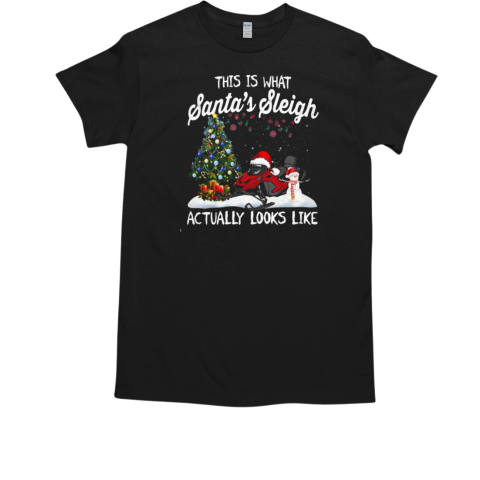 This Is Santa's Sleigh Actually Looks Like Snowmobile Christmas T-Shirt