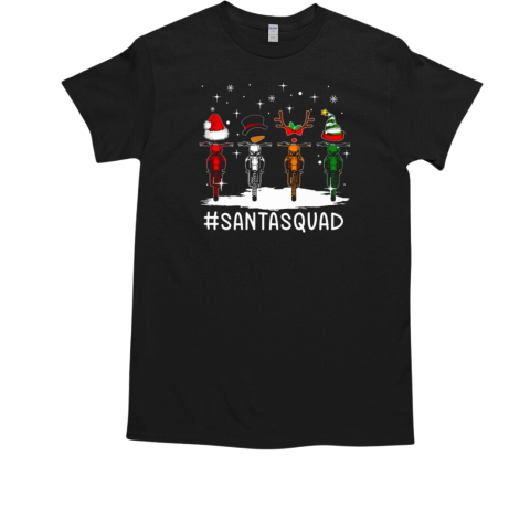 SantaSquad Motocross Dirtbike Christmas T-Shirt