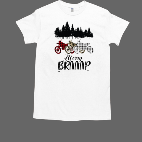 Merry Braaap Motocross Dirt Bike Christmas T-Shirt