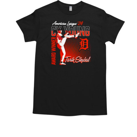 Detroit Tigers Tarik Skubal 2024 American League Cy Young Award Winner T-Shirt