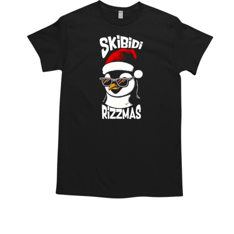 Penguin Skibidi Rizzmas Gen Alpha Slang Christmas T-Shirt